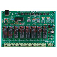 USB relaiskaart; 12÷14VDC; Ch: 8; 9÷10VAC; WHADDA