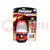 Torch: LED; waterproof; 55lm; red