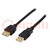 Kabel; USB 2.0; USB A-Buchse,USB A-Stecker; vergoldet; 3m