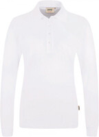 Damen Poloshirt Micralinar® Longsleeve weiß Gr. 6XL