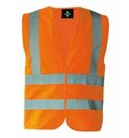 Korntex Hi-Vis Safety Vest With 4 Reflective Stripes Hannover KX140 M Signal Orange