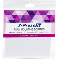 X-PRESS IT COPIC FOAM MOUNTING SQUARES .5" X.5 144/PKG-WHITE FTS12