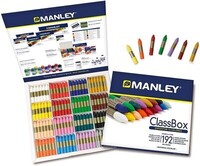Lápices cera blanda (16 colores x 12 uds) Classbox de Manley