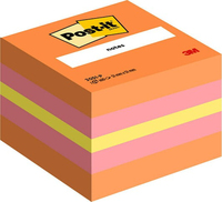 3M 7100172395 karteczka samoprzylepna Kwadrat Pomarańczowy, Różowy 400 ark. Samoprzylepny