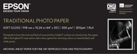 Epson Traditional Photo Paper, in rotoli da111,8cm (44'') x 15m