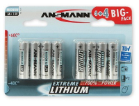 Ansmann 4+4 Lithium AA Wegwerpbatterij