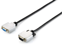Equip 118854 kabel VGA 10 m VGA (D-Sub) Czarny, Srebrny