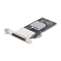 StarTech.com 4-Port GbE SFP Network Card, PCIe 2.0 x2 (x4, x8, x16 Compatible), Intel I350-AM4 4x 1GbE Controller, 1000BASE Copper/Fiber Optic, Desktop/Server Quad-Port Gigabit ...