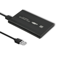 Qoltec 51856 behuizing voor opslagstations HDD-/SSD-behuizing Zwart 2.5"