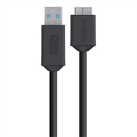 Belkin F3U166bt USB Kabel USB 3.2 Gen 1 (3.1 Gen 1) 0,9 m USB A Micro-USB B Schwarz