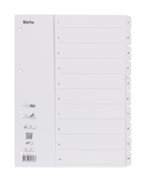 Biella 0469410.01 Tab-Register Numerischer Registerindex Karton Weiß