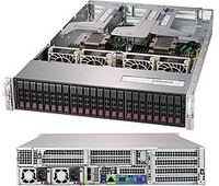Supermicro SYS-2029U-E1CR25M Server-Barebone Intel® C621 LGA 3647 (Socket P) Rack (2U) Schwarz