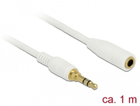 DeLOCK 85577 Audio-Kabel 1 m 3.5mm Weiß