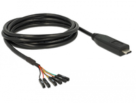 DeLOCK 63946 seriële kabel Zwart 2 m USB 2.0 Type-C 6 x Pin pin header separate