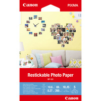 Canon Papier photo autocollant repositionnable RP-101, 10 × 15 cm, 5 feuilles