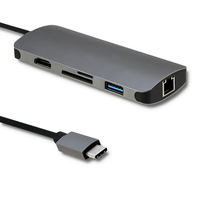 Qoltec 50382 laptop dock/port replicator USB 3.2 Gen 1 (3.1 Gen 1) Type-C Grey