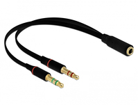 DeLOCK 65967 câble audio 0,2 m 3,5mm 2 x 3.5mm Noir