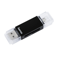Hama Basic Kartenleser USB 2.0/Micro-USB Schwarz