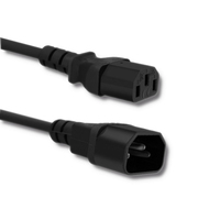 Qoltec 53896 power cable Black 1.8 m C13 coupler C14 coupler