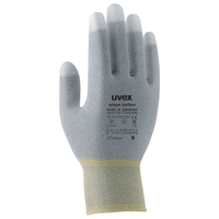 Uvex 60556 Fabrik-Handschuhe Grau Karbon, Polyamid