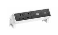 Bachmann DESK 2 power extension 2 AC outlet(s) Indoor Black, White