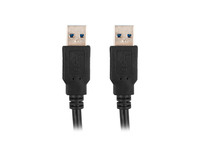 Lanberg CA-USBA-30CU-0018-BK kabel USB 1,8 m USB 3.2 Gen 1 (3.1 Gen 1) Czarny