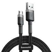 Baseus CAMKLF-CG1 cable USB 2 m USB A Micro-USB B Negro, Gris