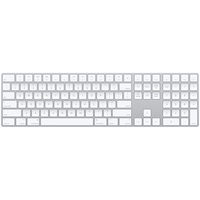 Apple Magic keyboard Bluetooth Icelandic Silver, White