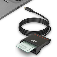 ACT AC6020 Smart-Card-Lesegerät Drinnen USB USB 2.0 Schwarz