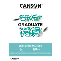 Canson Graduate Lettering Marker Bloc de hojas de papel para bellas artes 20 hojas