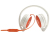 HP H2800 Headset Wired Head-band Calls/Music Orange, White