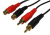 Cables Direct 2RR-310 audio cable 10 m 2 x RCA Black, Red
