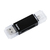 Hama Lettore USB 2.0 Basic, OTG "On The Go" per smartphone e tablet, USB A/USB B Micro, SD, SDHC, SDXC, micro SD, micro SDHC, nero, blister