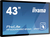 iiyama ProLite TF4339MSC-B1AG écran plat de PC 109,2 cm (43") 1920 x 1080 pixels Full HD LED Écran tactile Multi-utilisateur Noir