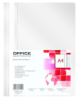 Skoroszyt OFFICE PRODUCTS, PP, A4, miękki, 100/170mikr., biały