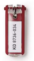 Durable Key Clips - Red - Pack of 6