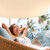 Relaxdays Sonnensegel Quadrat, wasserabweisend, UV-beständig, mit Spannseilen, Terrasse, Balkon, Größenwahl, beige