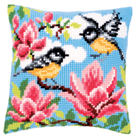 Cross Stitch Kit: Cushion: Blue Tits