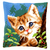 Cross Stitch Kit: Cushion: Cat on a Tree