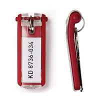 DURABLE Schlüsselanhänger „KEY CLIP“ / Schlüsselkasten-Beschriftung | piros, hasonló mint PMS 1795