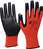 NITRAS 3510-10 Handschuhe Nitril Foam Größe 10 rot/schwarz Nylon mit Nitrilschau