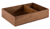 Holzbox -WOODY- 22,5 x 15 cm, H: 5,5 cm , Braun