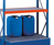 W 100 Umweltregal-Set, Grundregal, 2000 x 1250 x 600 mm, blau/orange/verzinkt