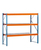 GR, Weitspannregal mit Stahlpaneelen W 100, 2000 x 1785 x 1000 mm, blau/orange/verzinkt, 3 Ebenen, Fachlast 670 kg