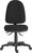 Ergo Trio Ergonomic High Back Fabric Operator Office Chair without Arms Black - 2901BLK -
