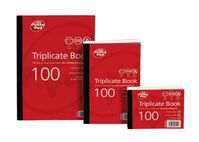 ValueX 105x130mm Triplicate Book Carbonless Ruled 1-100 Taped Cloth Bind(Pack 5)