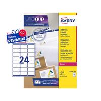 Avery Laser Address Label 63.5x33.9mm 24 Per A4 Sheet White (Pack 2400 Labels)