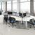 TR10 straight desk 1400mm x 800mm - white frame and white top