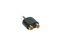 Audio Y-Adapter, 3,5mm Klinke Stecker an 2 x Cinch Buchse, Good Connections®