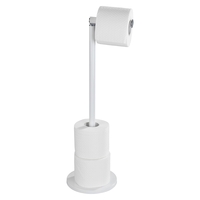 WENKO Stand Toilettenpapierhalter 2 in 1 Weiß